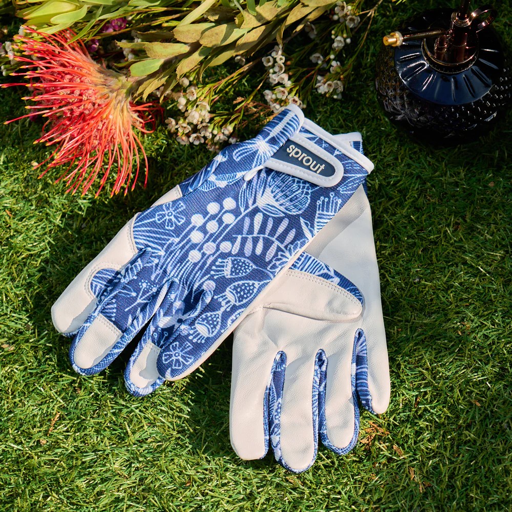 Sprout Garden Gloves - Navy Natives