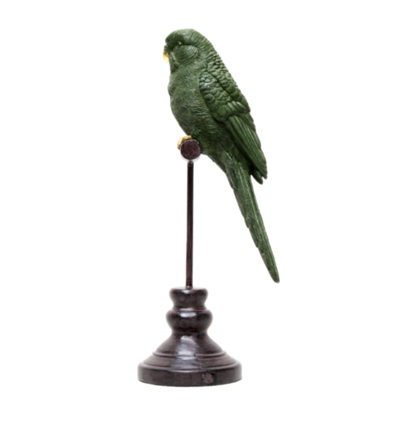 Green Parrot on Stand