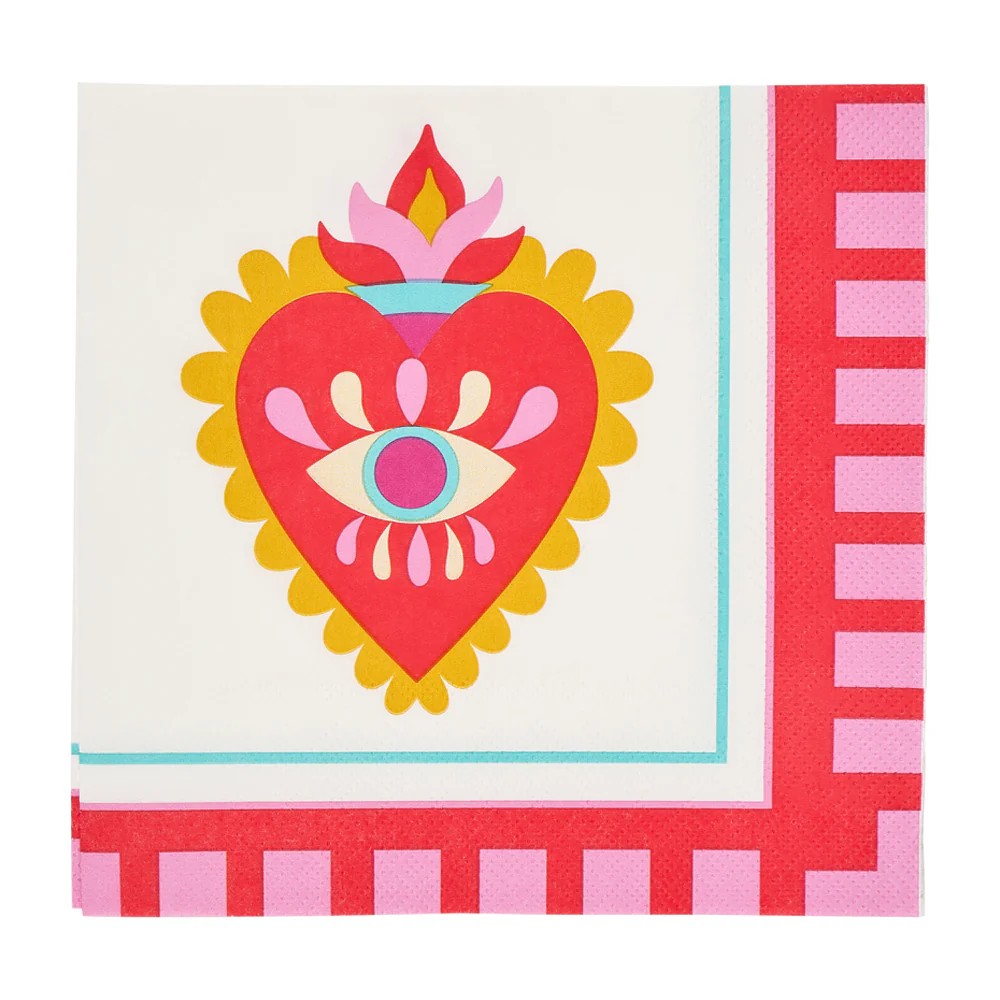 Fiesta Heart Paper Napkins