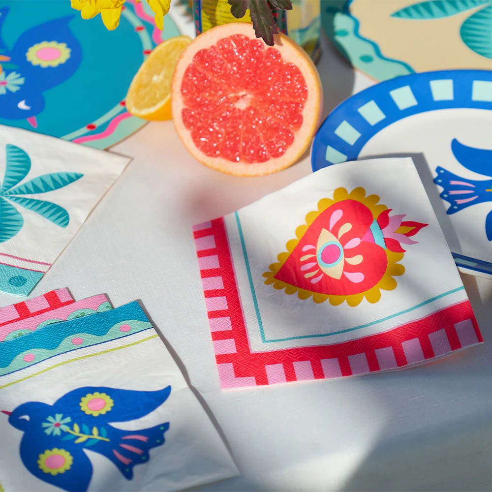 Fiesta Heart Paper Napkins