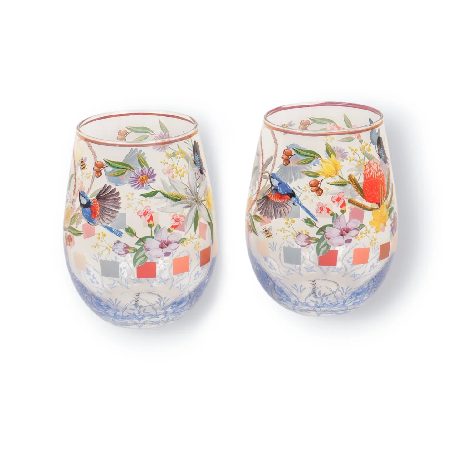 Set of 2 Glass Tumblers - Je T'Aime Paris