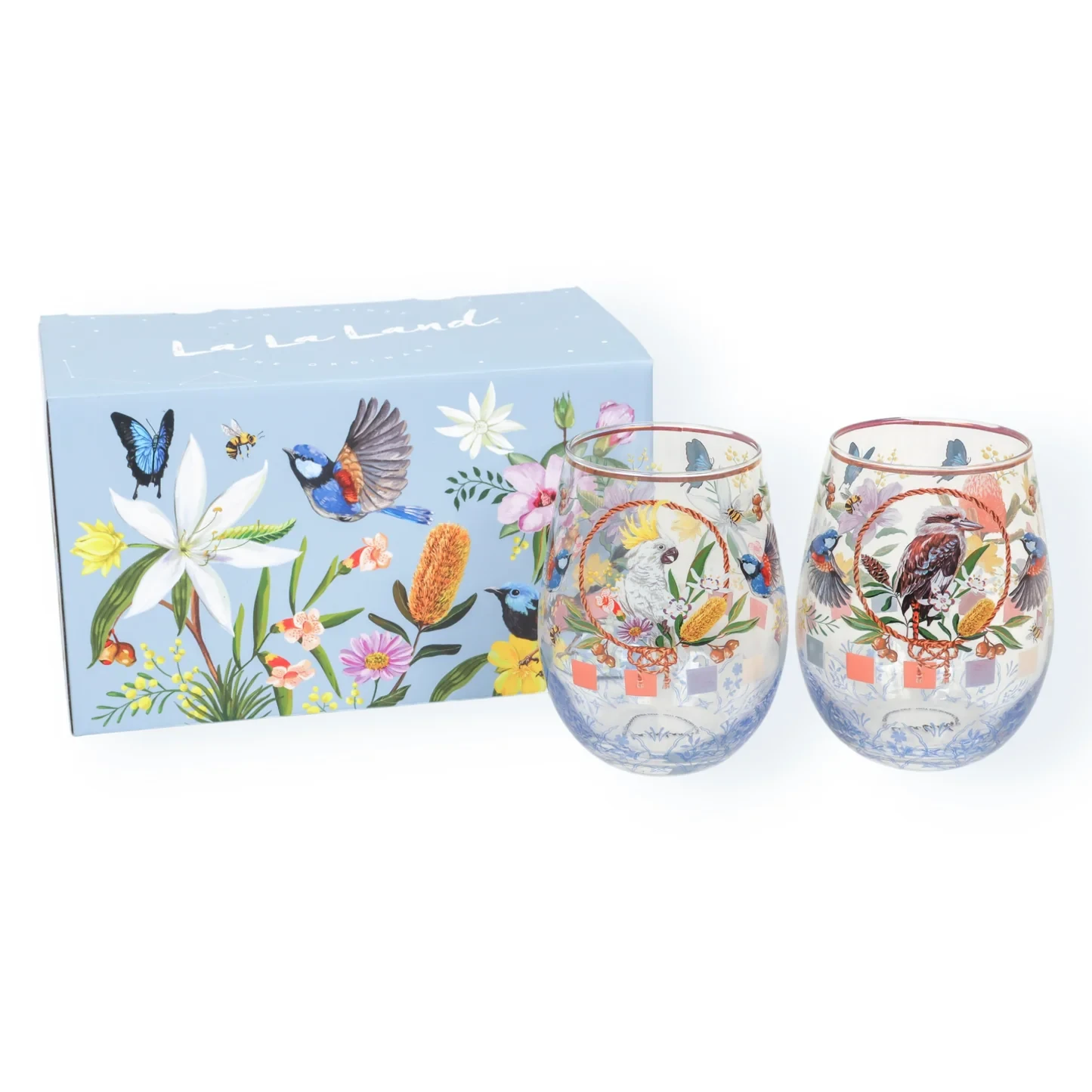 Set of 2 Glass Tumblers - Je T'Aime Paris
