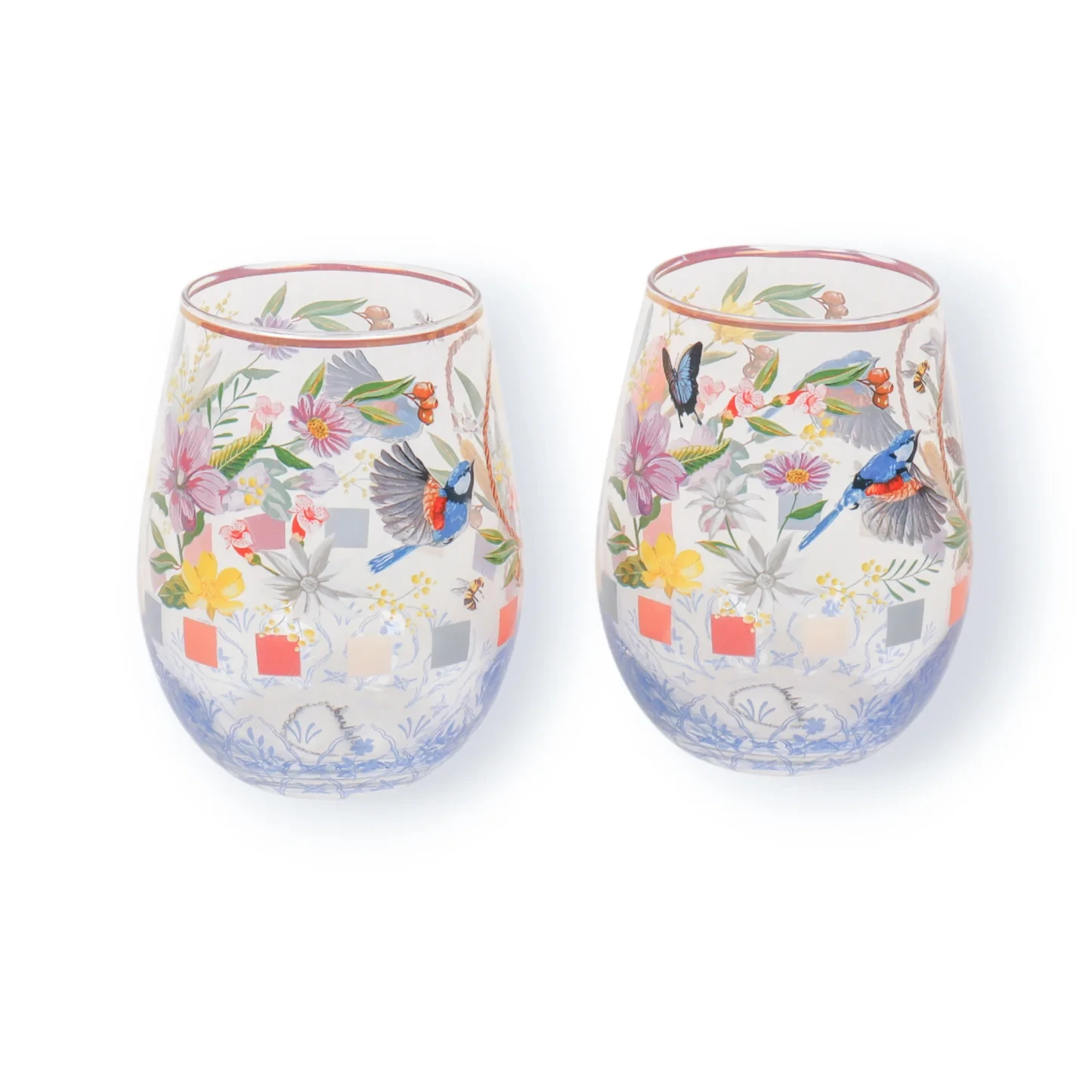 Set of 2 Glass Tumblers - Je T'Aime Paris