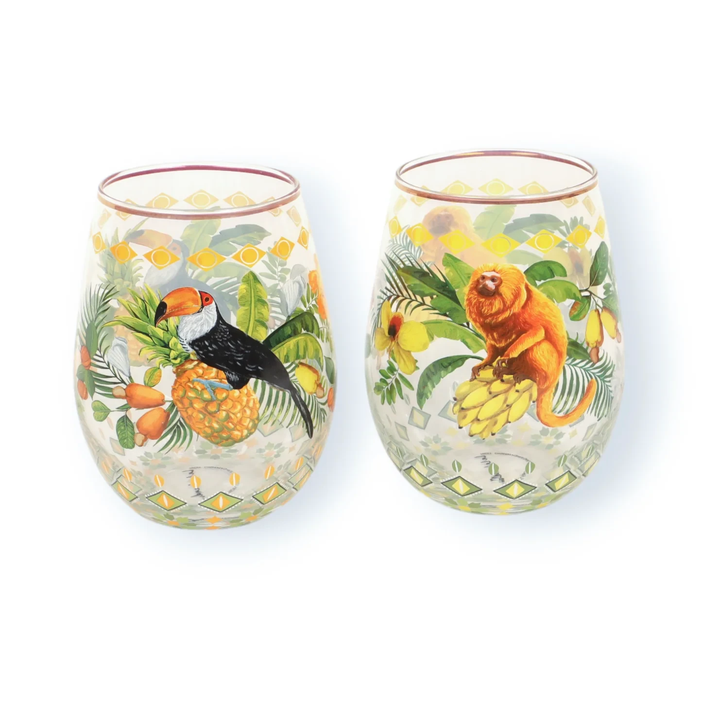 Set of 2 Glass Tumblers - Brazilian Summer