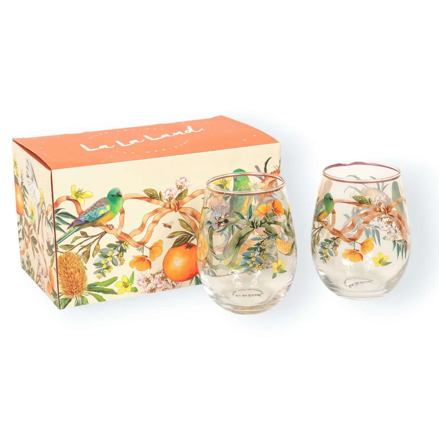 Set of 2 Glass Tumblers - Golden Hour