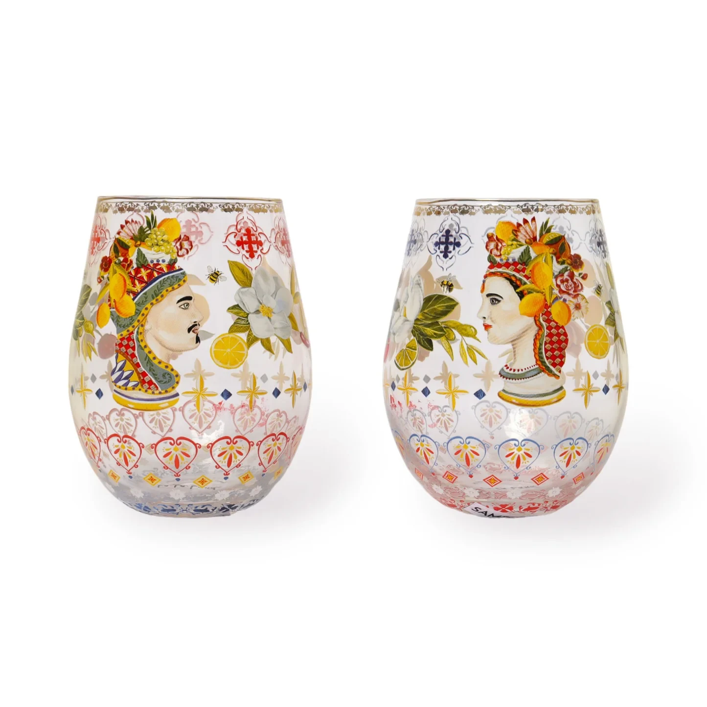 Set of 2 Glass Tumblers - Italian Summer