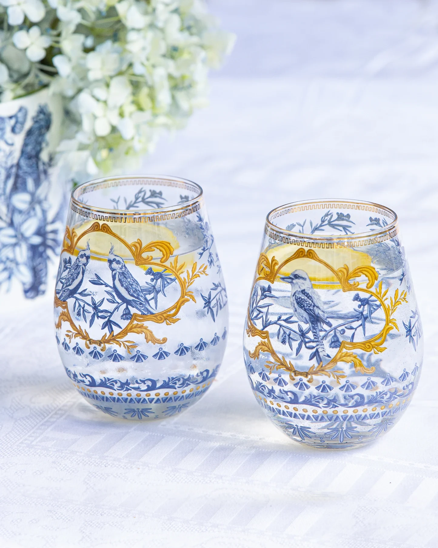 Set of 2 Glass Tumblers - Pieces of Poetry