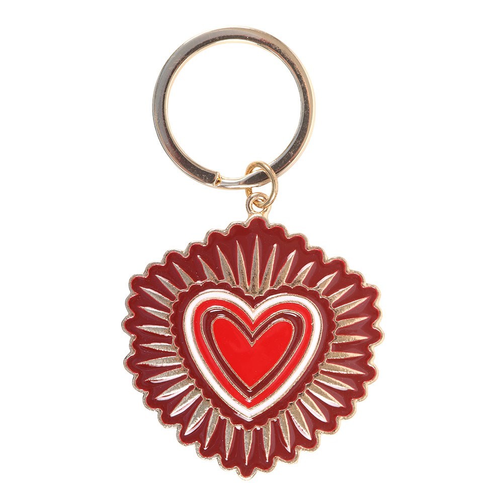 Sacred Heart Enamel Keyring