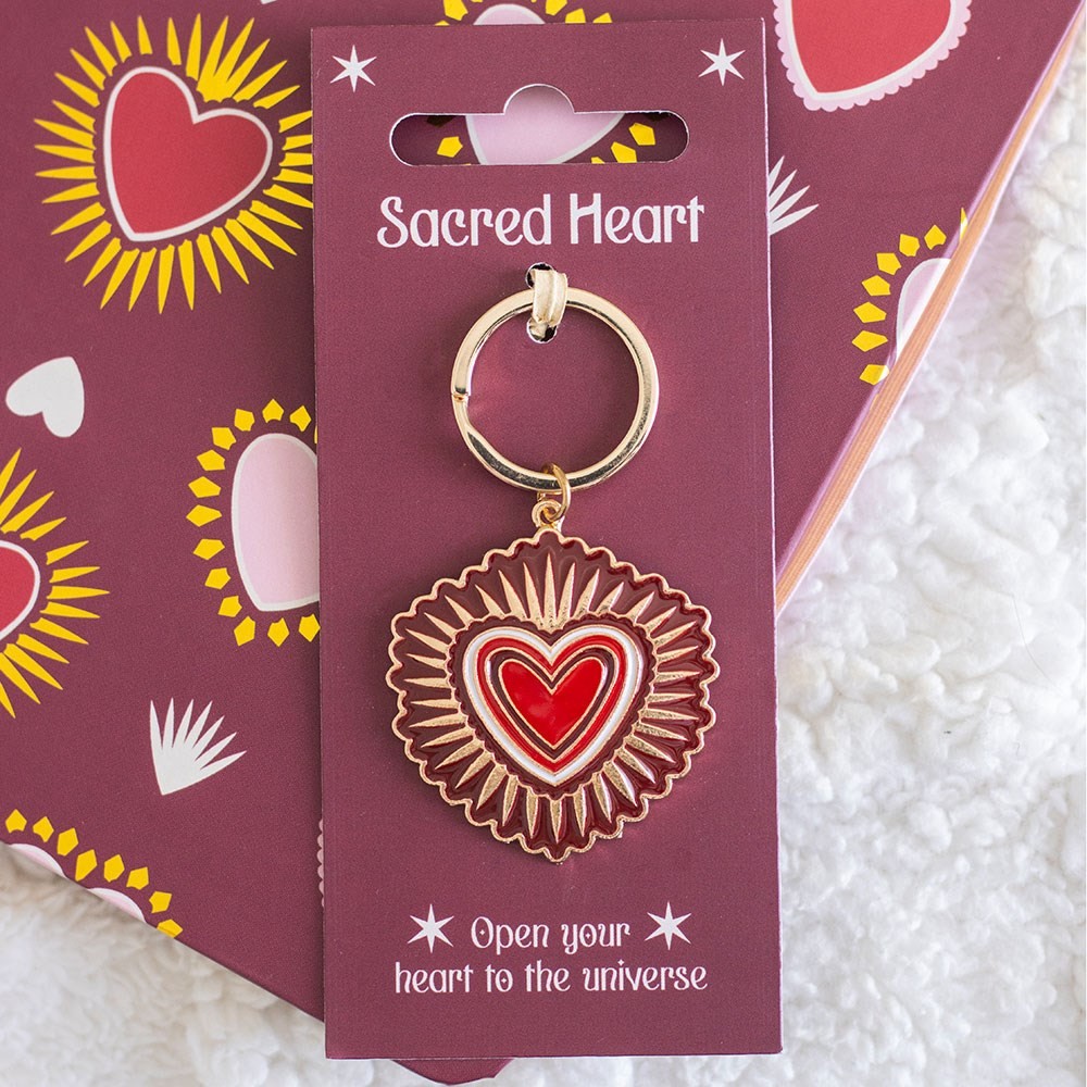 Sacred Heart Enamel Keyring