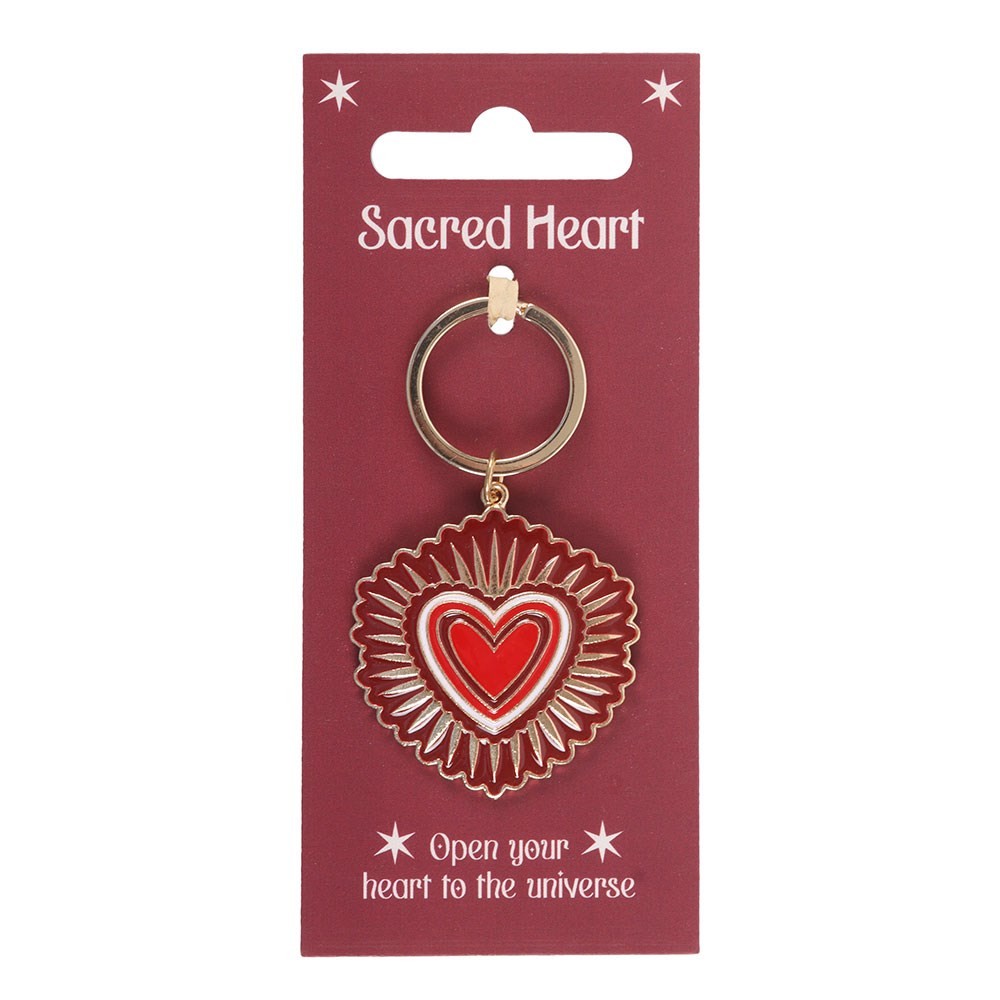 Sacred Heart Enamel Keyring